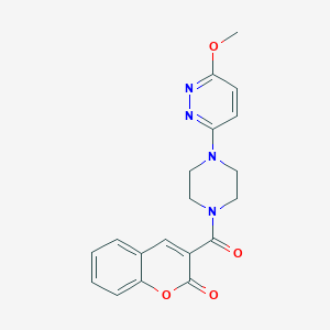 molecular formula C19H18N4O4 B2552931 3-(4-(6-methoxypyridazin-3-yl)piperazine-1-carbonyl)-2H-chromen-2-one CAS No. 946313-01-5