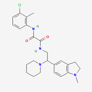 N1-(3-chloro-2-methylphenyl)-N2-(2-(1-methylindolin-5-yl)-2-(piperidin-1-yl)ethyl)oxalamide