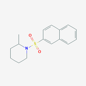 molecular formula C16H19NO2S B255294 2-Methyl-1-(2-naphthylsulfonyl)piperidine 