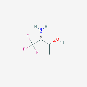 molecular formula C4H8F3NO B2552941 (2R,3R)-3-Amino-4,4,4-trifluorobutan-2-ol CAS No. 2162986-83-4