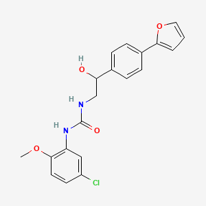 molecular formula C20H19ClN2O4 B2552947 3-(5-Chloro-2-methoxyphenyl)-1-{2-[4-(furan-2-yl)phenyl]-2-hydroxyethyl}urea CAS No. 2097902-93-5