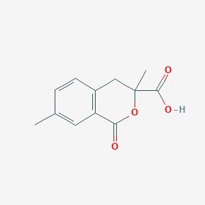 molecular formula C12H12O4 B2552950 3,7-Dimethyl-1-oxoisochromane-3-carboxylic acid CAS No. 890646-74-9