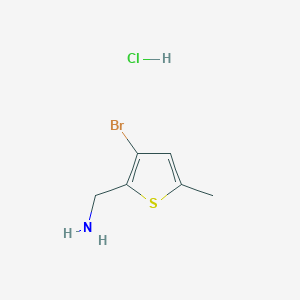 molecular formula C6H9BrClNS B2552966 (3-Bromo-5-methylthiophen-2-yl)methanamine hydrochloride CAS No. 1909337-80-9