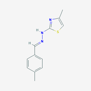 molecular formula C12H13N3S B255297 4-Methylbenzaldehyde (4-methyl-1,3-thiazol-2-yl)hydrazone 