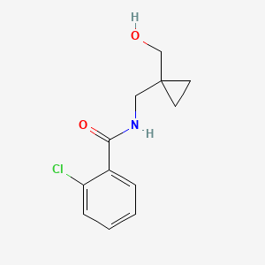 molecular formula C12H14ClNO2 B2552974 2-氯-N-((1-(羟甲基)环丙基)甲基)苯甲酰胺 CAS No. 1286732-30-6
