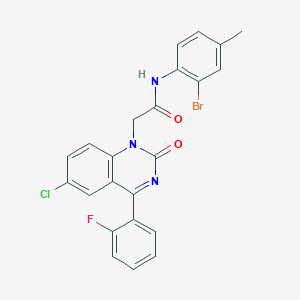 molecular formula C23H16BrClFN3O2 B2552975 N-(2-bromo-4-methylphenyl)-2-(6-chloro-4-(2-fluorophenyl)-2-oxoquinazolin-1(2H)-yl)acetamide CAS No. 959507-06-3
