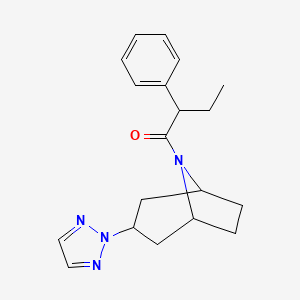 molecular formula C19H24N4O B2553002 1-((1R,5S)-3-(2H-1,2,3-triazol-2-yl)-8-azabicyclo[3.2.1]octan-8-yl)-2-phenylbutan-1-one CAS No. 2108948-32-7