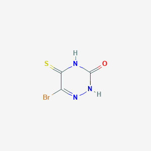 molecular formula C3H2BrN3OS B255301 6-bromo-5-thioxo-4,5-dihydro-1,2,4-triazin-3(2H)-one 