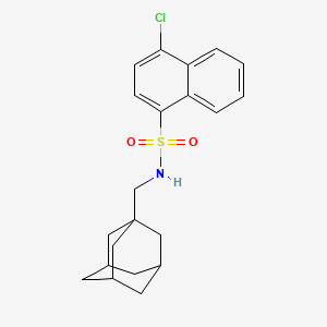 molecular formula C21H24ClNO2S B2553019 N-[(adamantan-1-yl)methyl]-4-chloronaphthalene-1-sulfonamide CAS No. 681852-25-5