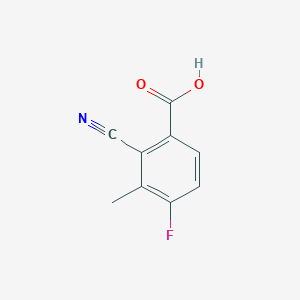 molecular formula C9H6FNO2 B2553029 2-氰基-4-氟-3-甲基苯甲酸 CAS No. 1807173-72-3