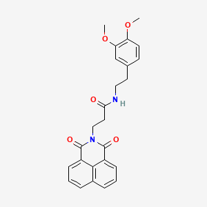 molecular formula C25H24N2O5 B2553033 N-[2-(3,4-二甲氧基苯基)乙基]-3-(1,3-二氧代-1H-苯并[de]异喹啉-2(3H)-基)丙酰胺 CAS No. 442557-43-9