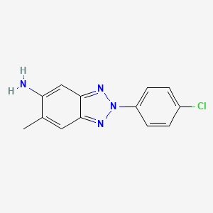 molecular formula C13H11ClN4 B2553035 2-(4-chlorophenyl)-6-methyl-2H-1,2,3-benzotriazol-5-amine CAS No. 53105-58-1