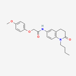 molecular formula C22H26N2O4 B2553037 N-(1-butyl-2-oxo-1,2,3,4-tetrahydroquinolin-6-yl)-2-(4-methoxyphenoxy)acetamide CAS No. 954684-68-5