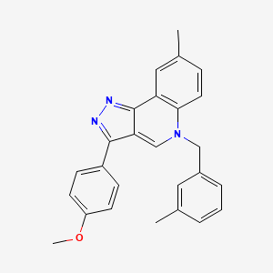 molecular formula C26H23N3O B2553038 3-(4-methoxyphenyl)-8-methyl-5-(3-methylbenzyl)-5H-pyrazolo[4,3-c]quinoline CAS No. 866809-76-9