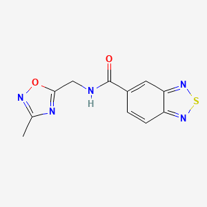 molecular formula C11H9N5O2S B2553039 N-((3-methyl-1,2,4-oxadiazol-5-yl)methyl)benzo[c][1,2,5]thiadiazole-5-carboxamide CAS No. 1234867-89-0