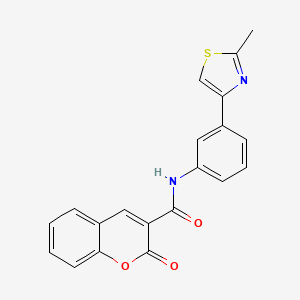 molecular formula C20H14N2O3S B2553043 N-[3-(2-methyl-1,3-thiazol-4-yl)phenyl]-2-oxo-2H-chromene-3-carboxamide CAS No. 361994-80-1