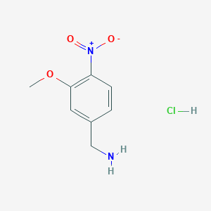 molecular formula C8H11ClN2O3 B2553079 (3-甲氧基-4-硝基苯基)甲胺;盐酸盐 CAS No. 2470438-56-1