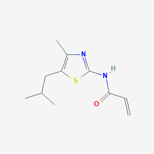 molecular formula C11H16N2OS B2553088 N-[4-Methyl-5-(2-methylpropyl)-1,3-thiazol-2-yl]prop-2-enamide CAS No. 2305489-31-8