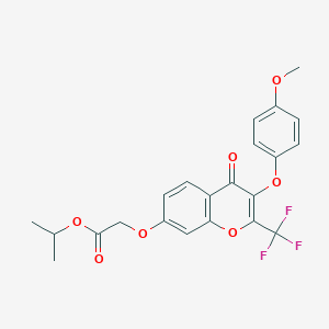 molecular formula C22H19F3O7 B255309 isopropyl {[3-(4-methoxyphenoxy)-4-oxo-2-(trifluoromethyl)-4H-chromen-7-yl]oxy}acetate 