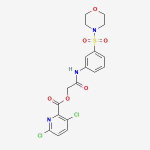 molecular formula C18H17Cl2N3O6S B2553091 {[3-(Morpholine-4-sulfonyl)phenyl]carbamoyl}methyl 3,6-dichloropyridine-2-carboxylate CAS No. 1090867-74-5
