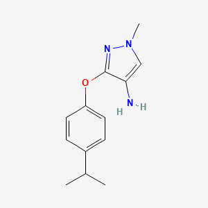 molecular formula C13H17N3O B2553092 1-Methyl-3-(4-propan-2-ylphenoxy)pyrazol-4-amine CAS No. 1429419-03-3