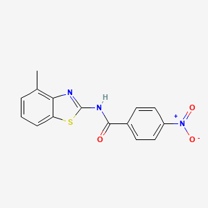 molecular formula C15H11N3O3S B2553096 N-(4-甲基-1,3-苯并噻唑-2-基)-4-硝基苯甲酰胺 CAS No. 313528-55-1