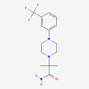 B2553098 2-Methyl-2-{4-[3-(trifluoromethyl)phenyl]piperazino}propanamide CAS No. 256958-77-7