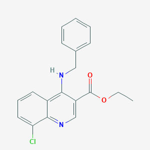 molecular formula C19H17ClN2O2 B255311 Ethyl 4-(benzylamino)-8-chloroquinoline-3-carboxylate 