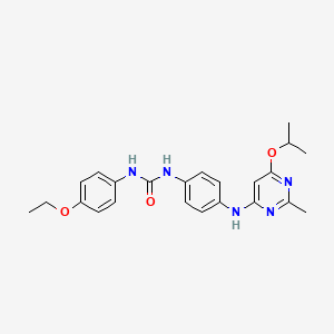 molecular formula C23H27N5O3 B2553132 1-(4-Ethoxyphenyl)-3-(4-((6-isopropoxy-2-methylpyrimidin-4-yl)amino)phenyl)urea CAS No. 1021091-18-8