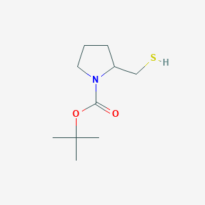 molecular formula C10H19NO2S B2553135 tert-Butyl 2-(mercaptomethyl)pyrrolidine-1-carboxylate CAS No. 1353989-50-0