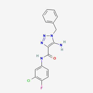 5-amino-1-benzyl-N-(3-chloro-4-fluorophenyl)-1H-1,2,3-triazole-4-carboxamide