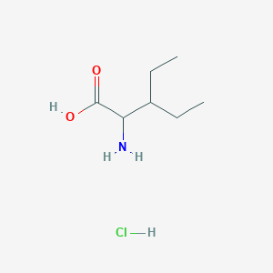 molecular formula C7H16ClNO2 B2553152 2-Amino-3-ethylpentanoic acid hydrochloride CAS No. 14328-49-5; 57224-45-0
