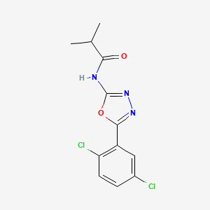 molecular formula C12H11Cl2N3O2 B2553168 N-(5-(2,5-dichlorophenyl)-1,3,4-oxadiazol-2-yl)isobutyramide CAS No. 891138-19-5