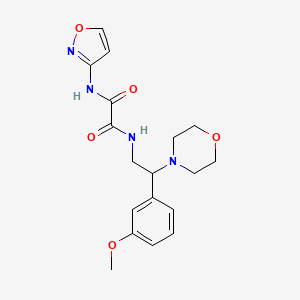 molecular formula C18H22N4O5 B2553169 N1-(异恶唑-3-基)-N2-(2-(3-甲氧基苯基)-2-吗啉乙基)草酰胺 CAS No. 942012-37-5