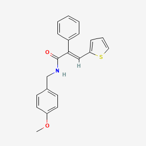 molecular formula C21H19NO2S B2553174 (E)-N-(4-methoxybenzyl)-2-phenyl-3-(2-thienyl)-2-propenamide CAS No. 478078-48-7