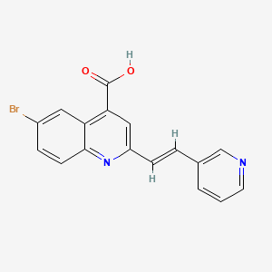 molecular formula C17H11BrN2O2 B2553176 6-Bromo-2-[2-(pyridin-3-yl)ethenyl]quinoline-4-carboxylic acid CAS No. 926260-32-4