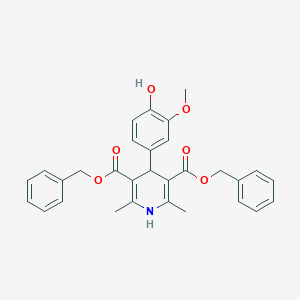 Dibenzyl 4-(4-hydroxy-3-methoxyphenyl)-2,6-dimethyl-1,4-dihydropyridine-3,5-dicarboxylate