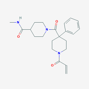 B2553183 N-Methyl-1-(4-phenyl-1-prop-2-enoylpiperidine-4-carbonyl)piperidine-4-carboxamide CAS No. 2202375-70-8