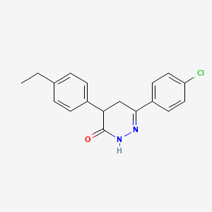 molecular formula C18H17ClN2O B2553198 6-(4-氯苯基)-4-(4-乙基苯基)-4,5-二氢-3(2H)-吡啶酮 CAS No. 344282-44-6