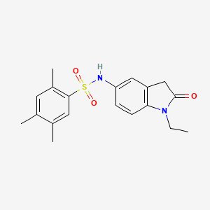 molecular formula C19H22N2O3S B2553206 N-(1-ethyl-2-oxoindolin-5-yl)-2,4,5-trimethylbenzenesulfonamide CAS No. 921786-78-9