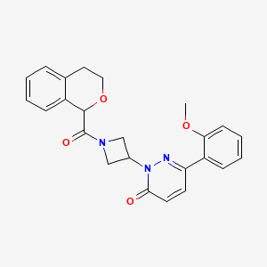 molecular formula C24H23N3O4 B2553254 2-[1-(3,4-Dihydro-1H-isochromene-1-carbonyl)azetidin-3-yl]-6-(2-methoxyphenyl)pyridazin-3-one CAS No. 2380192-07-2