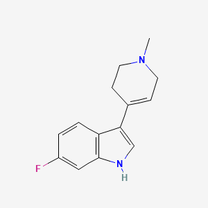 molecular formula C14H15FN2 B2553255 6-Fluoro-3-(1-methyl-1,2,3,6-tetrahydro-4-pyridinyl)-1H-indole CAS No. 200714-10-9