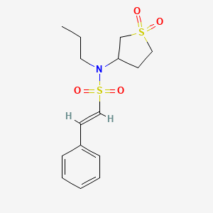 molecular formula C15H21NO4S2 B2553259 (E)-N-(1,1-dioxothiolan-3-yl)-2-phenyl-N-propylethenesulfonamide CAS No. 1258828-74-8