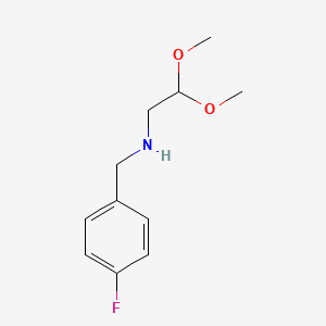 molecular formula C11H16FNO2 B2553270 N-(2,2-dimethoxyethyl)-N-(4-fluorobenzyl)amine CAS No. 500782-63-8