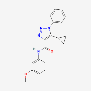 molecular formula C19H18N4O2 B2553299 5-环丙基-N-(3-甲氧基苯基)-1-苯基-1H-1,2,3-三唑-4-甲酰胺 CAS No. 954305-99-8