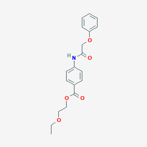 molecular formula C19H21NO5 B255330 2-Ethoxyethyl 4-[(phenoxyacetyl)amino]benzoate 