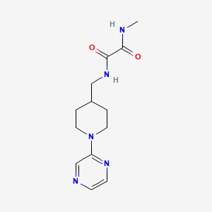 molecular formula C13H19N5O2 B2553303 N1-甲基-N2-((1-(吡嗪-2-基)哌啶-4-基)甲基)草酰胺 CAS No. 1396794-27-6