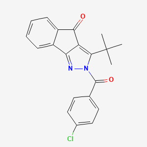 molecular formula C21H17ClN2O2 B2553308 3-(叔丁基)-2-((4-氯苯基)羰基)苯并[3,2-C]吡唑-4-酮 CAS No. 1022446-74-7