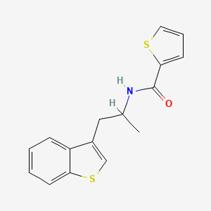 molecular formula C16H15NOS2 B2553312 N-(1-(苯并[b]噻吩-3-基)丙-2-基)噻吩-2-甲酰胺 CAS No. 2034617-35-9