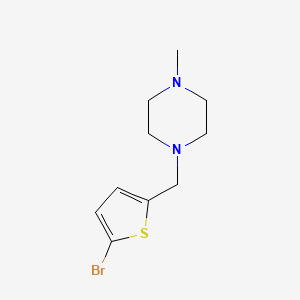 molecular formula C10H15BrN2S B2553316 1-[(5-溴噻吩-2-基)甲基]-4-甲基哌嗪 CAS No. 414883-01-5